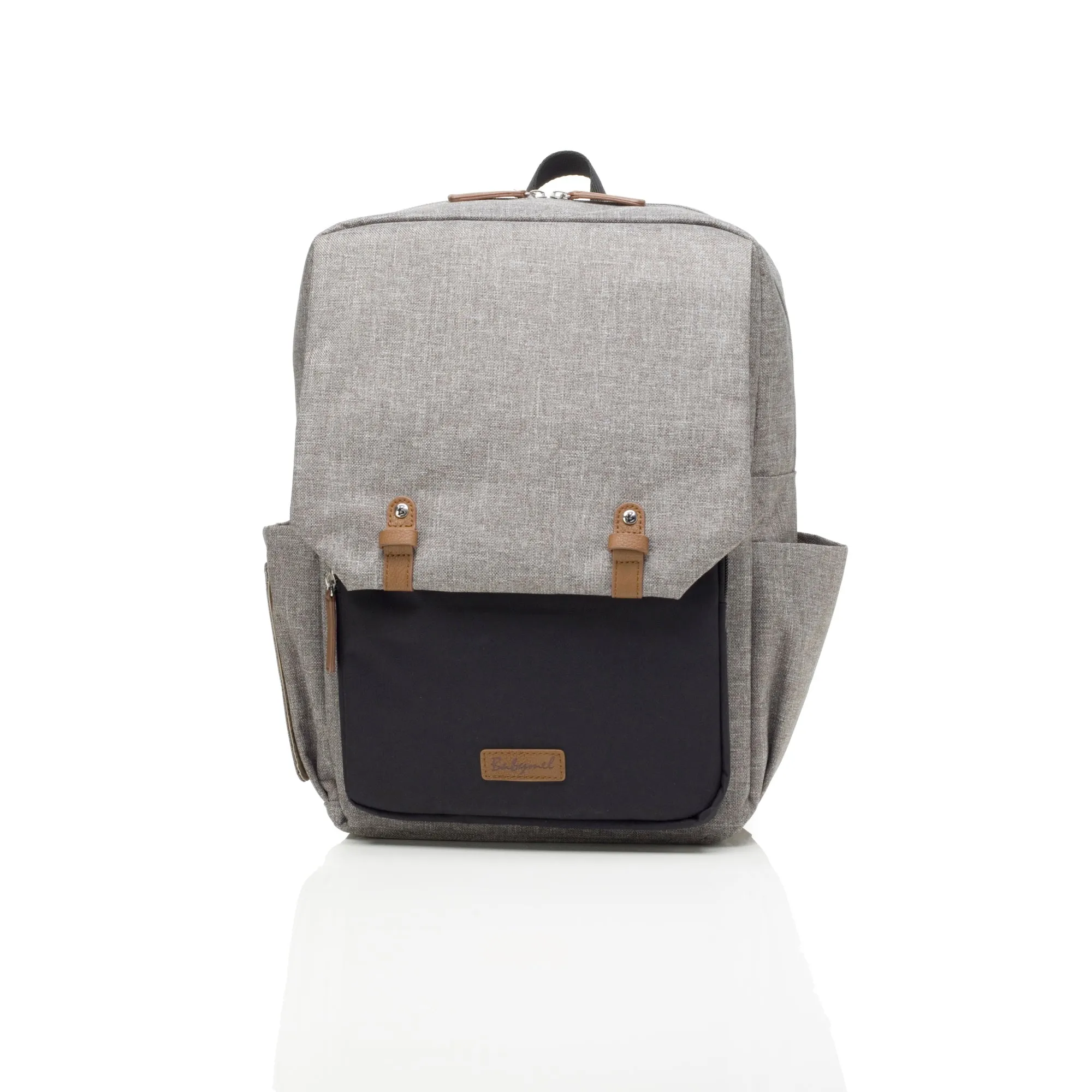 George Backpack Nappy Bag - Black/Grey