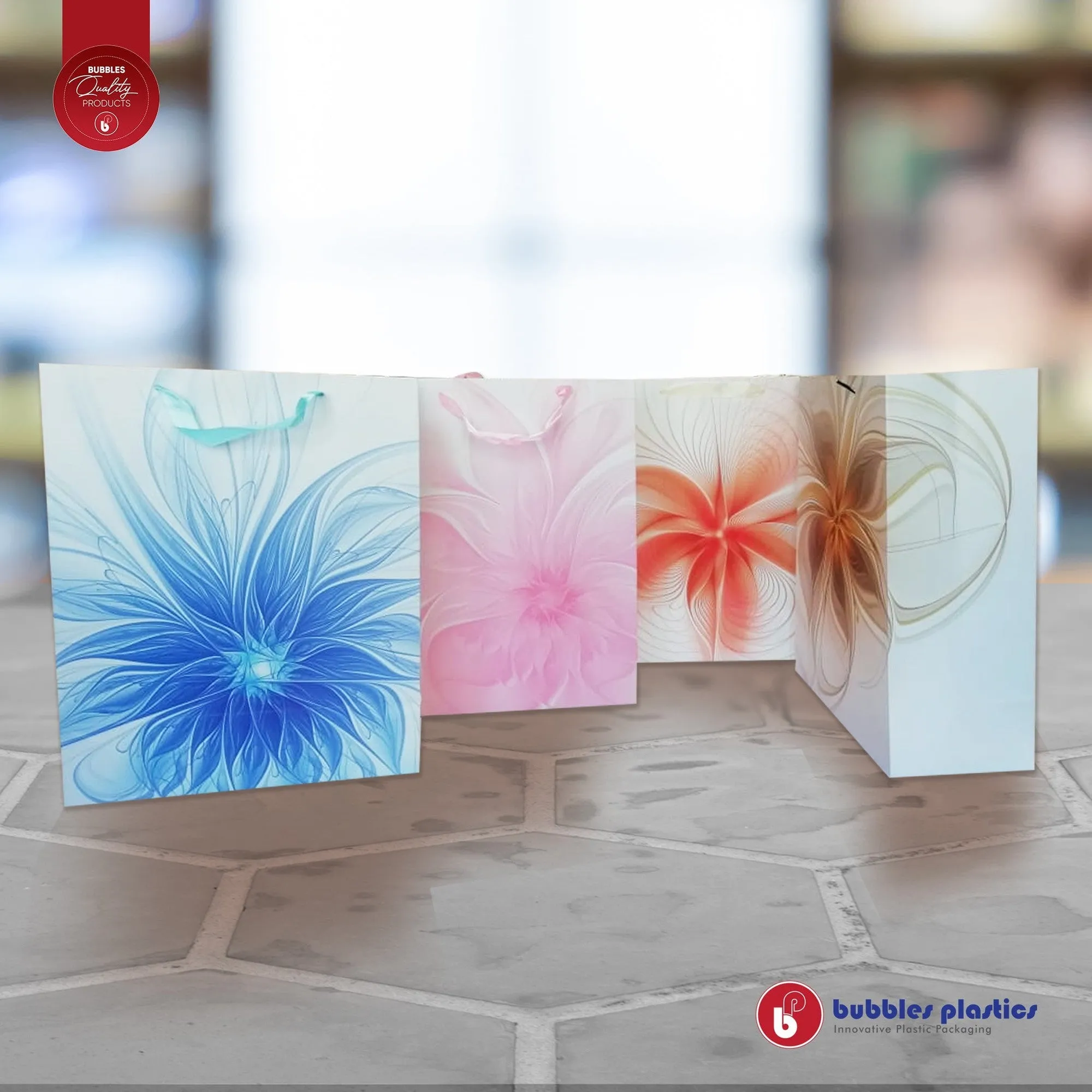 Gift Paper Bag Flower 18x23cm Small