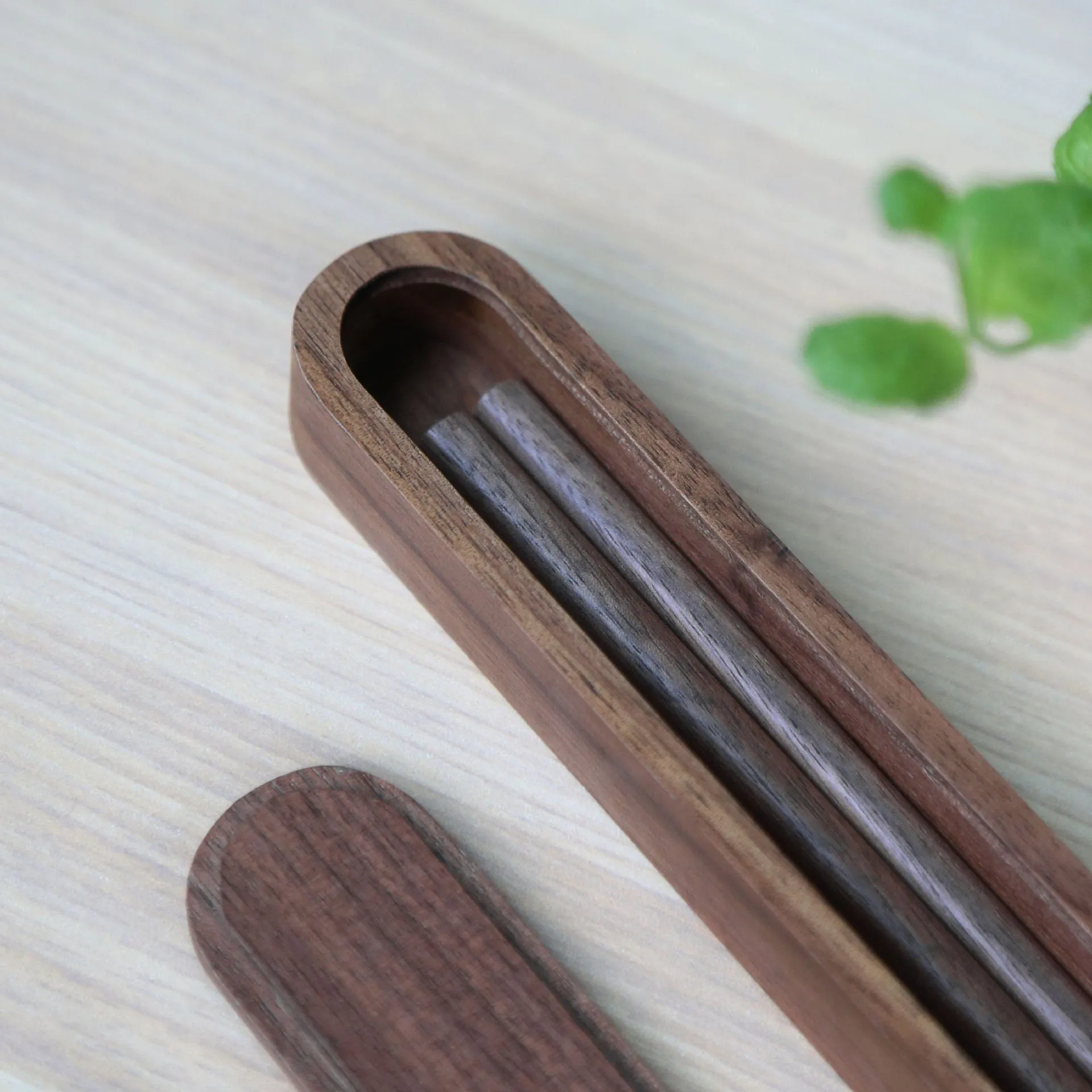 Gohobi Walnut Chopsticks and Travel Box Set
