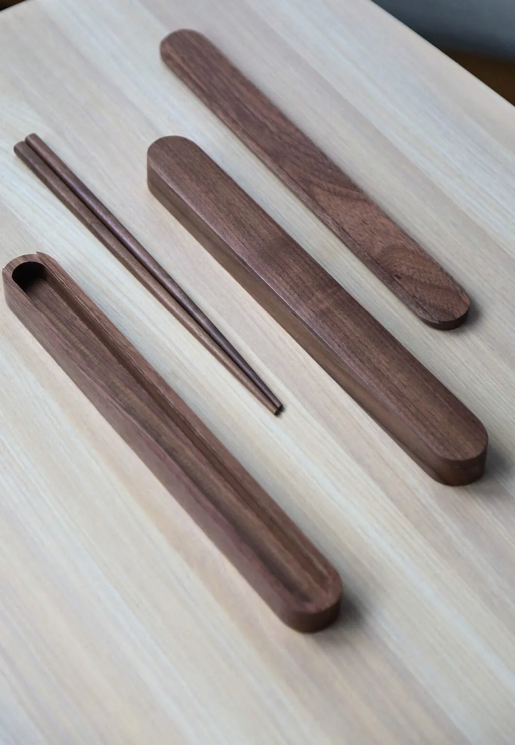 Gohobi Walnut Chopsticks and Travel Box Set