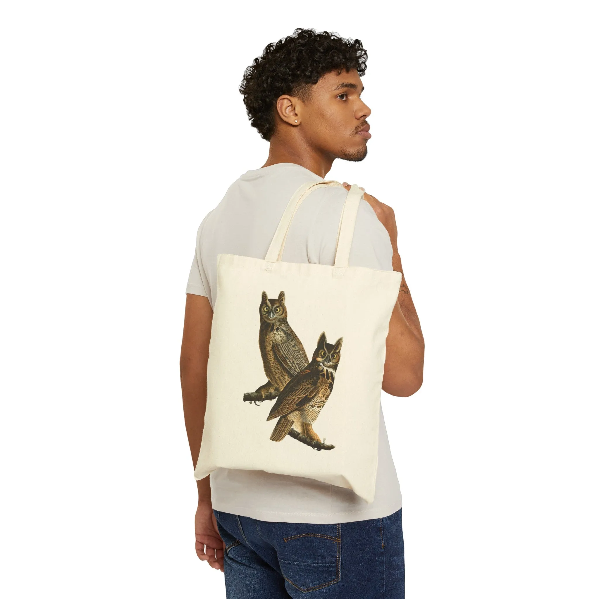 Great Horned Owl Canvas Tote Bag