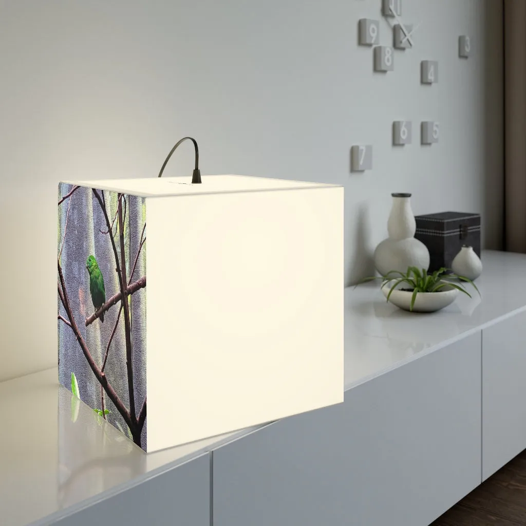 Green Bird Light Cube Lamp