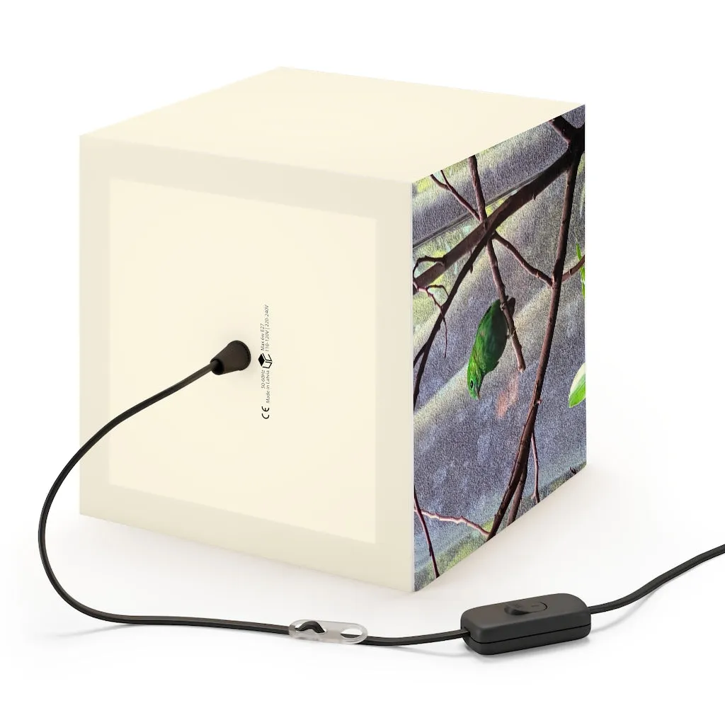 Green Bird Light Cube Lamp