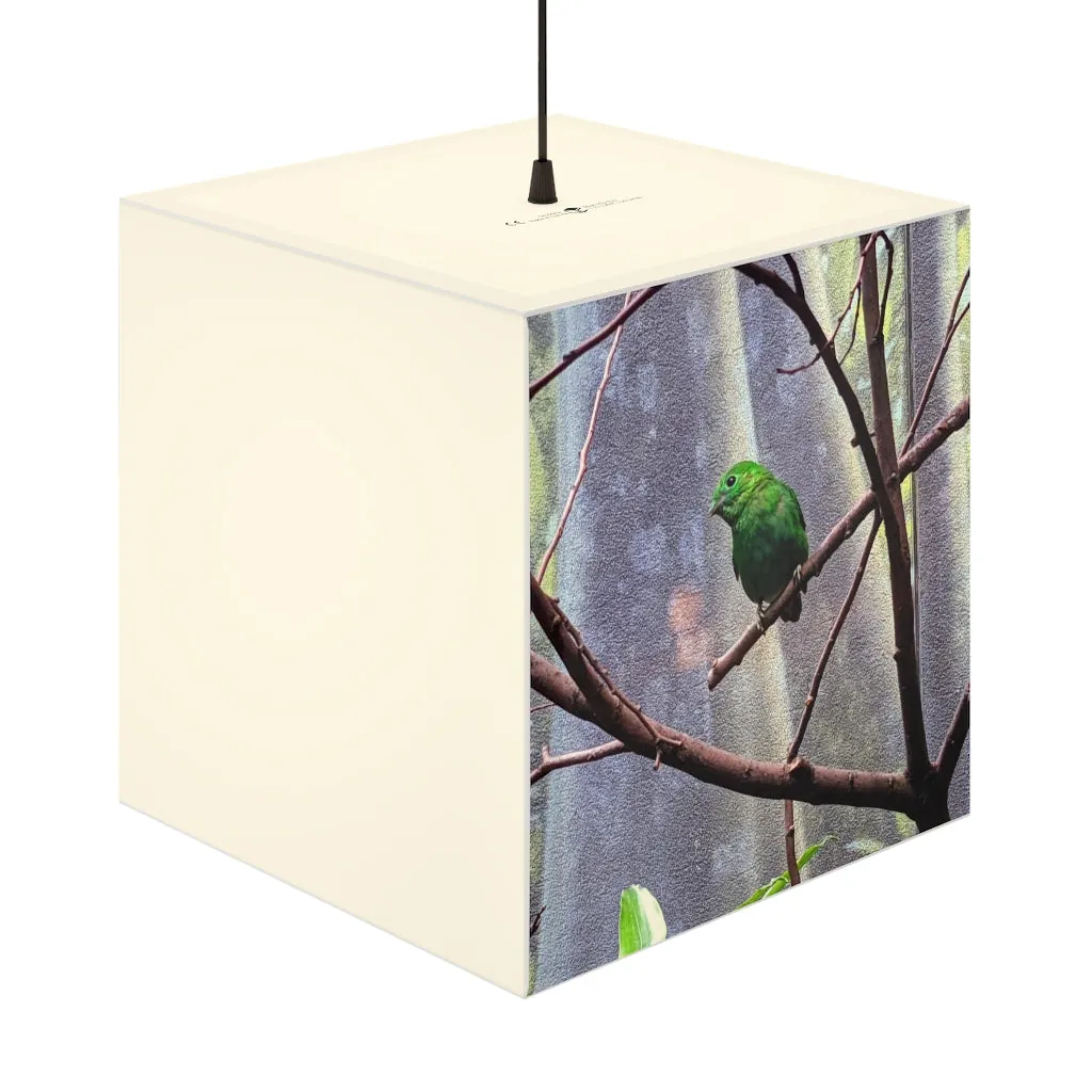 Green Bird Light Cube Lamp
