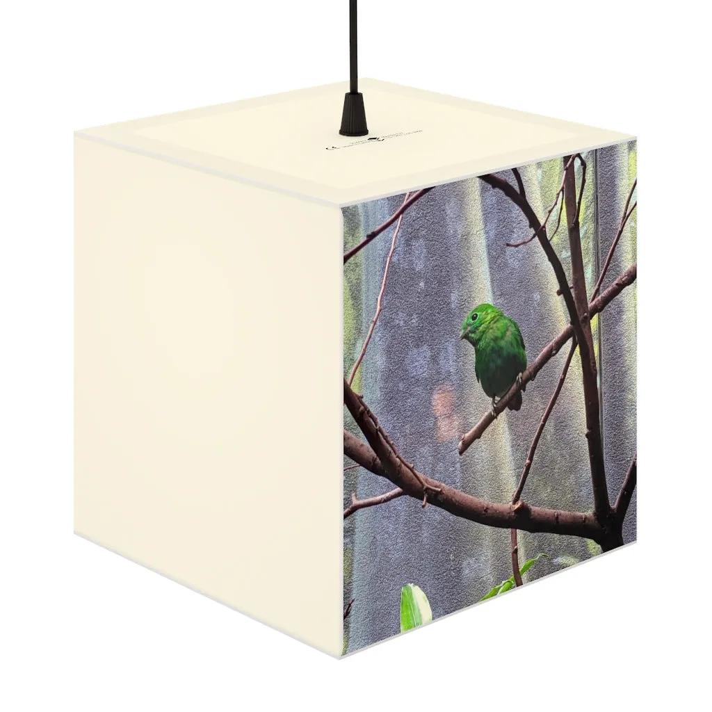 Green Bird Light Cube Lamp