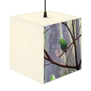Green Bird Light Cube Lamp