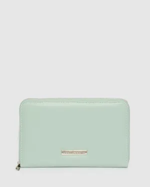 Green Talissa Plain Travel Wallet