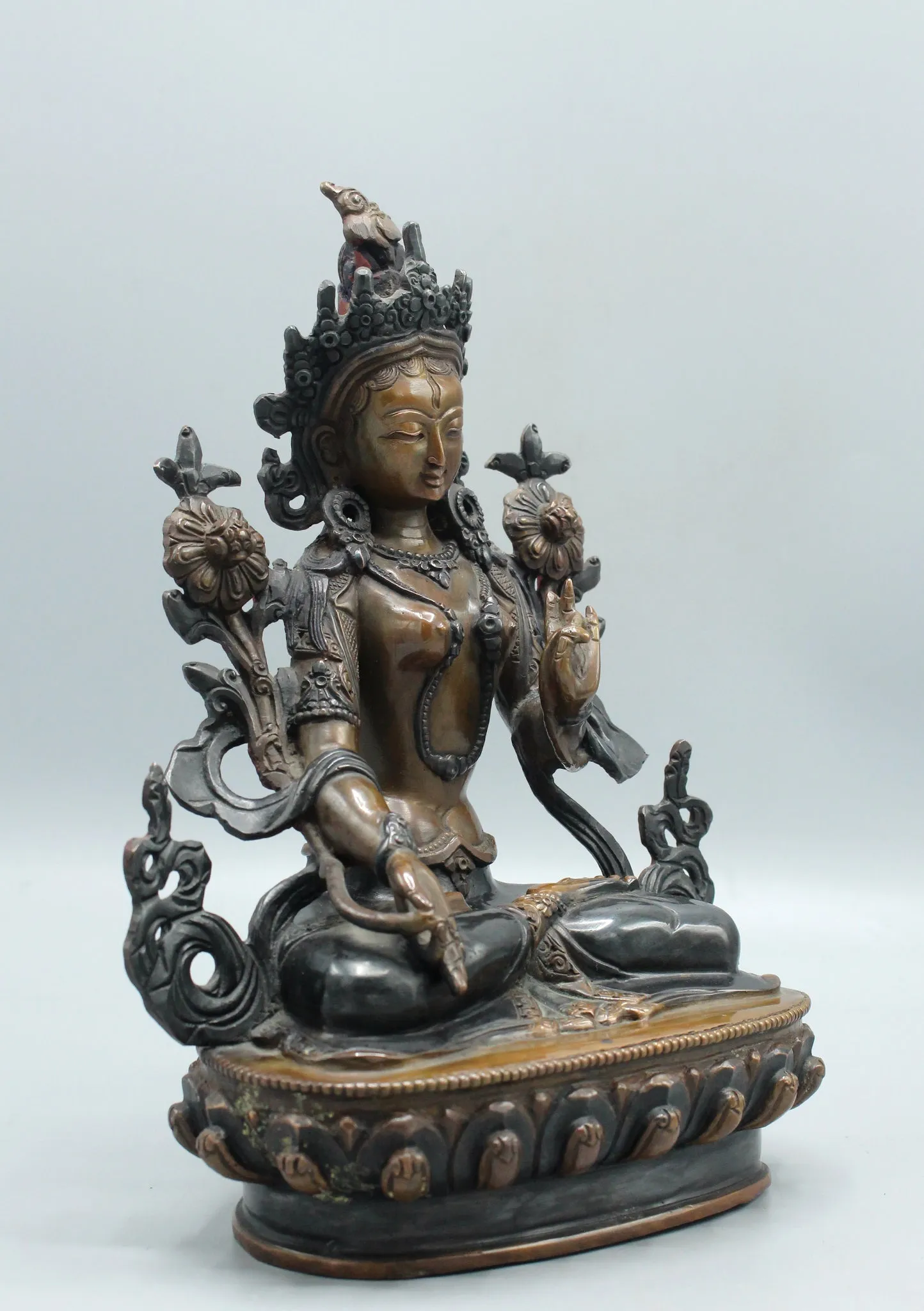 Hand Crafted Exquisite White Tara Statue 8 Inch High