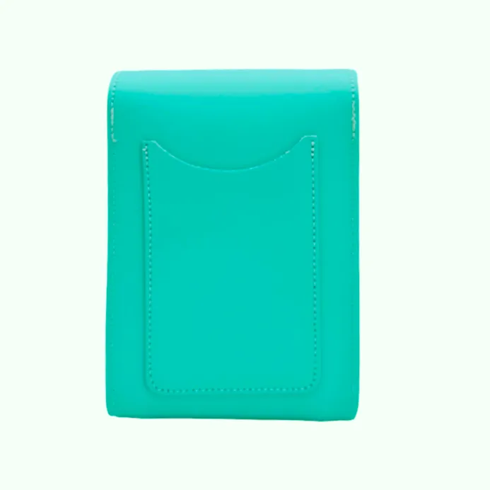 Handmade Leather Festival Phone Bag - Limpet - Shell Blue