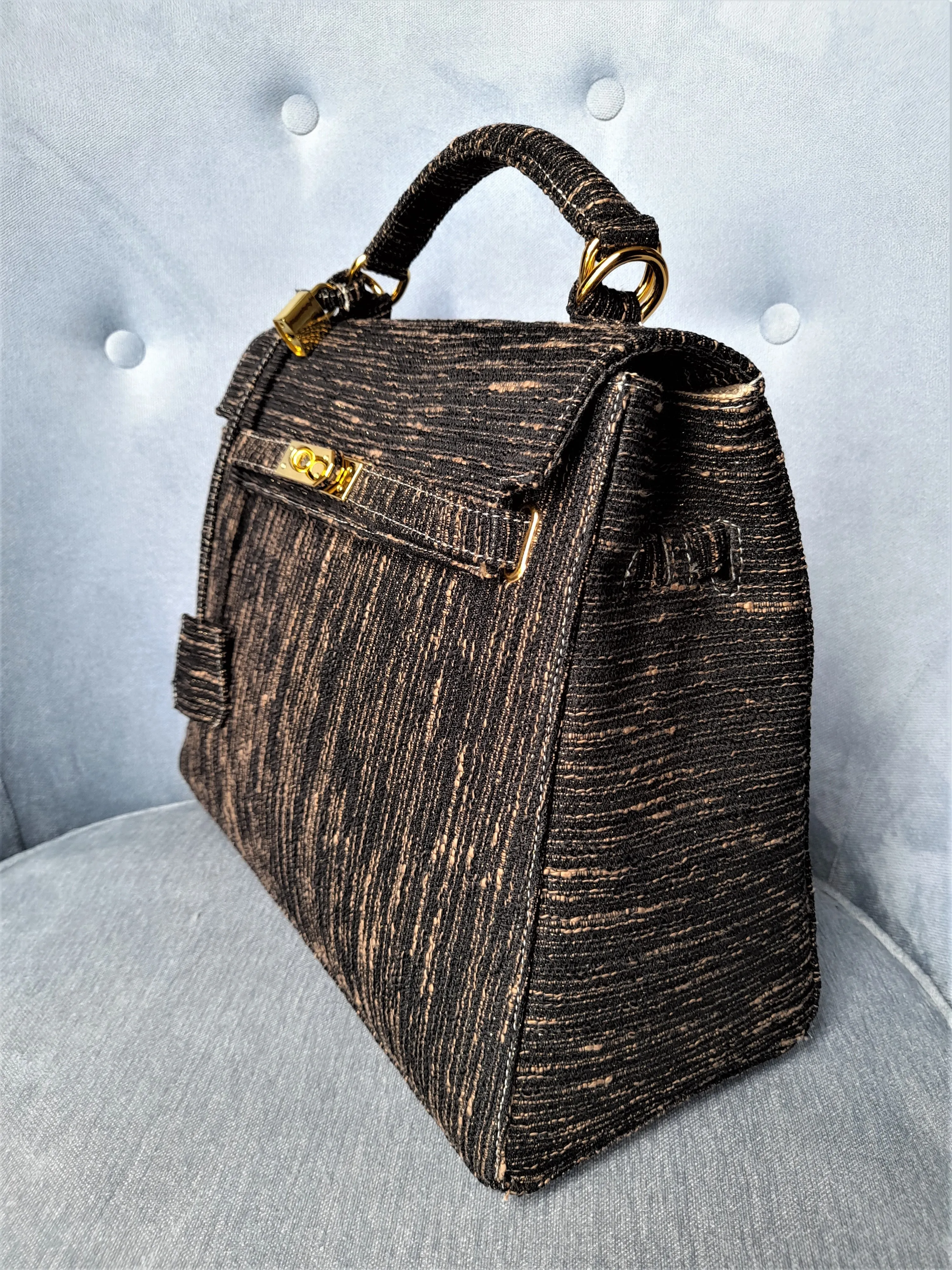 Handmade Tweed bag, Medium size (35cm)_style 24