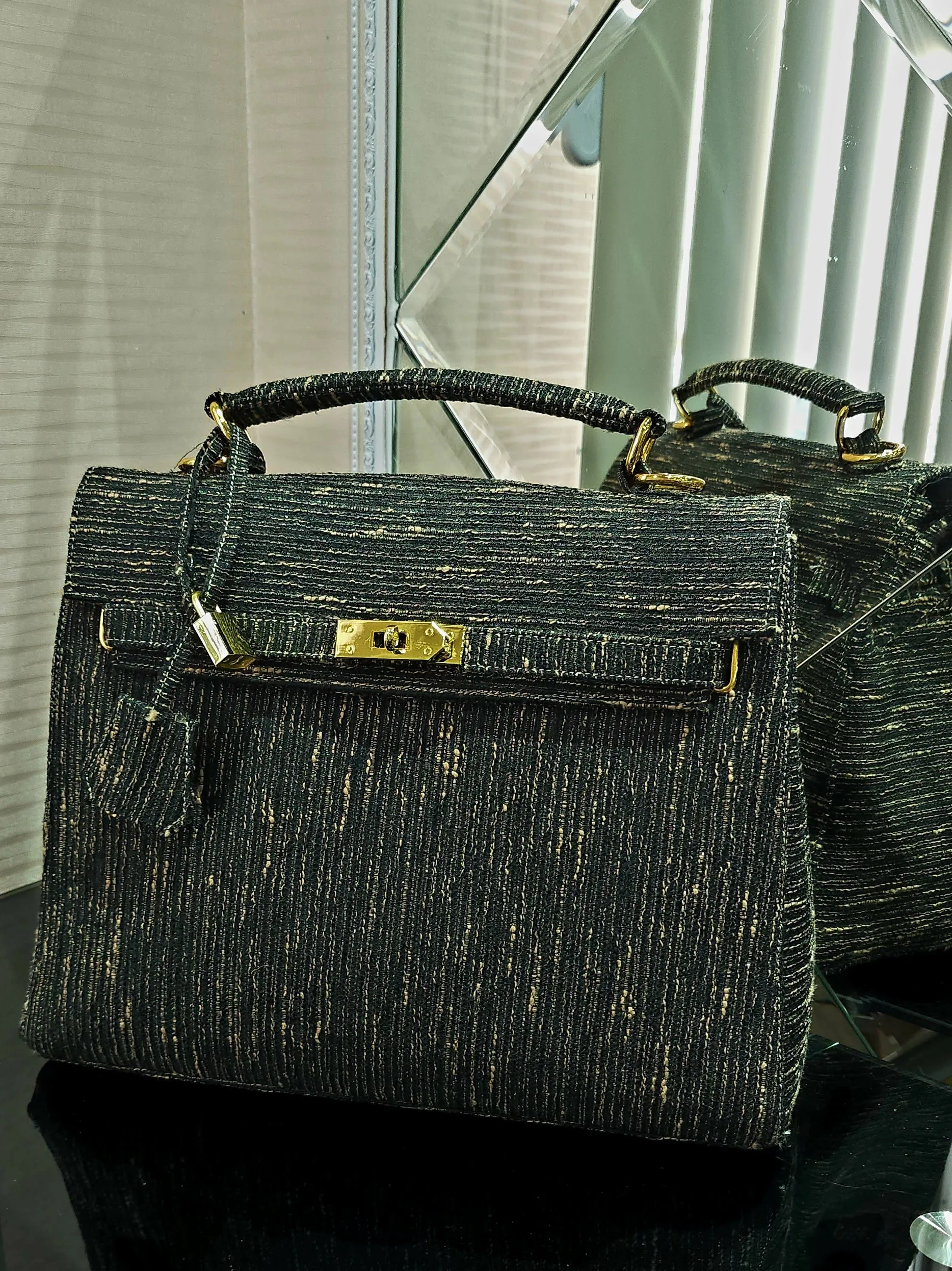 Handmade Tweed bag, Medium size (35cm)_style 24