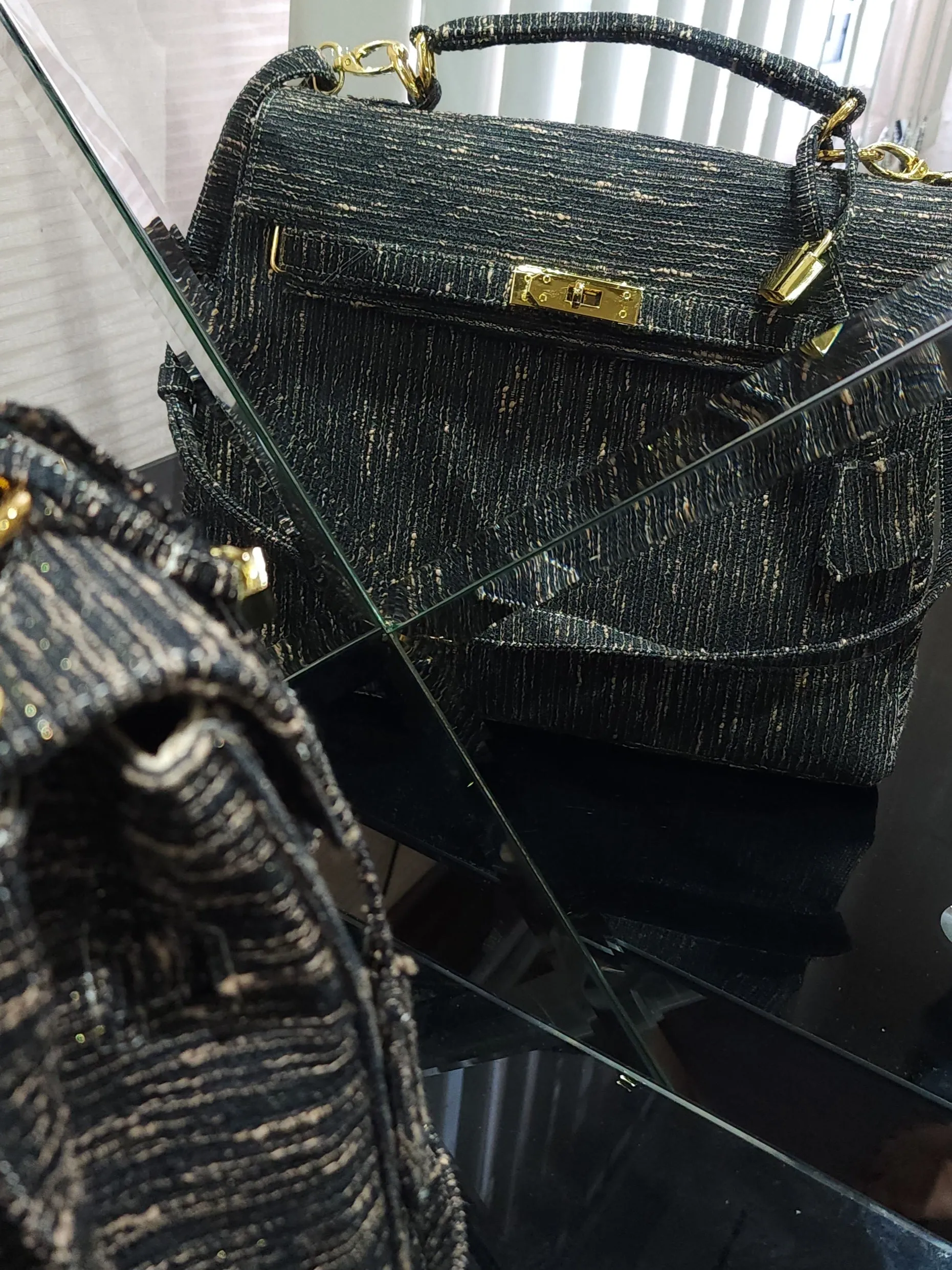 Handmade Tweed bag, Medium size (35cm)_style 24