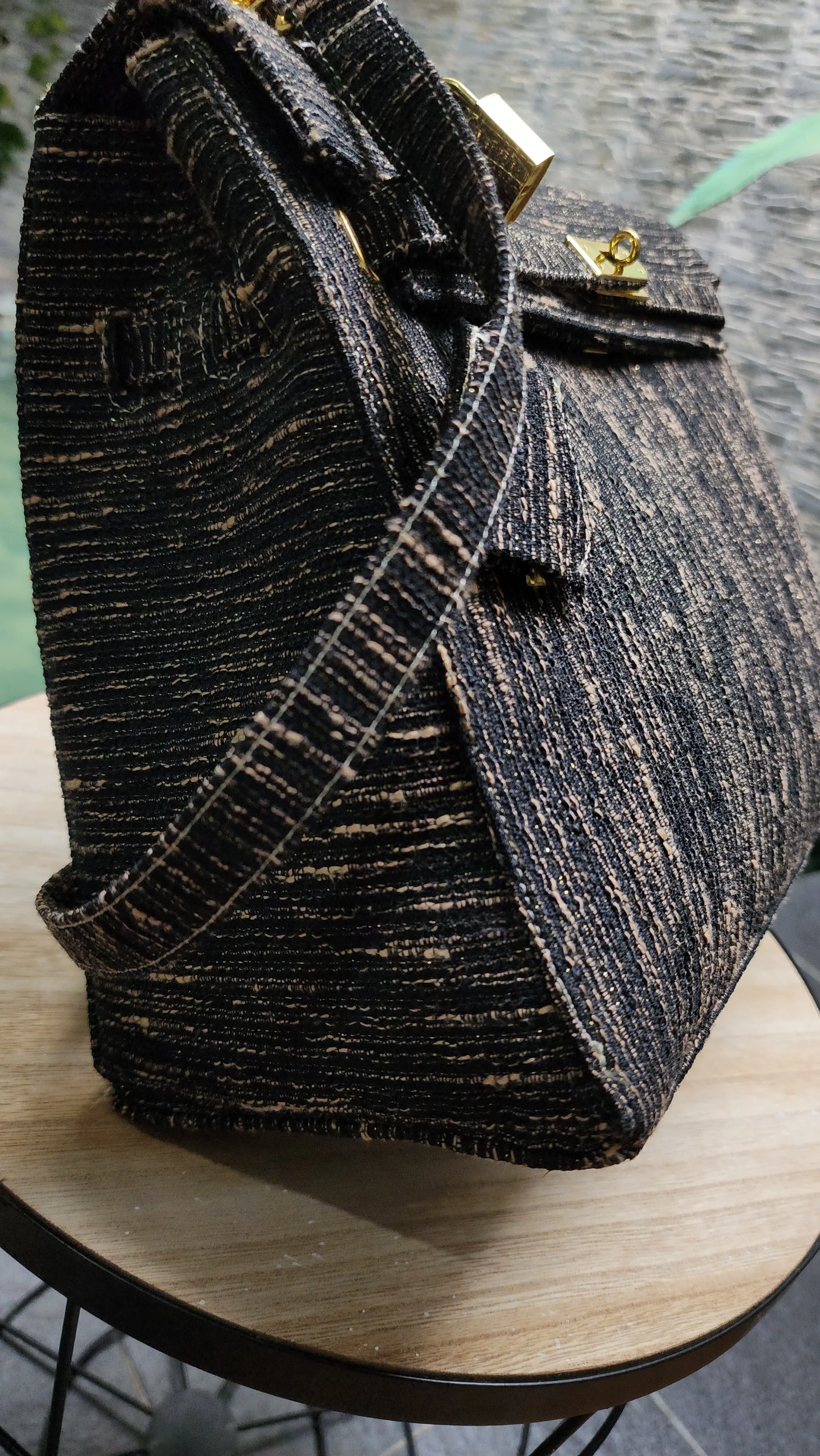 Handmade Tweed bag, Medium size (35cm)_style 24