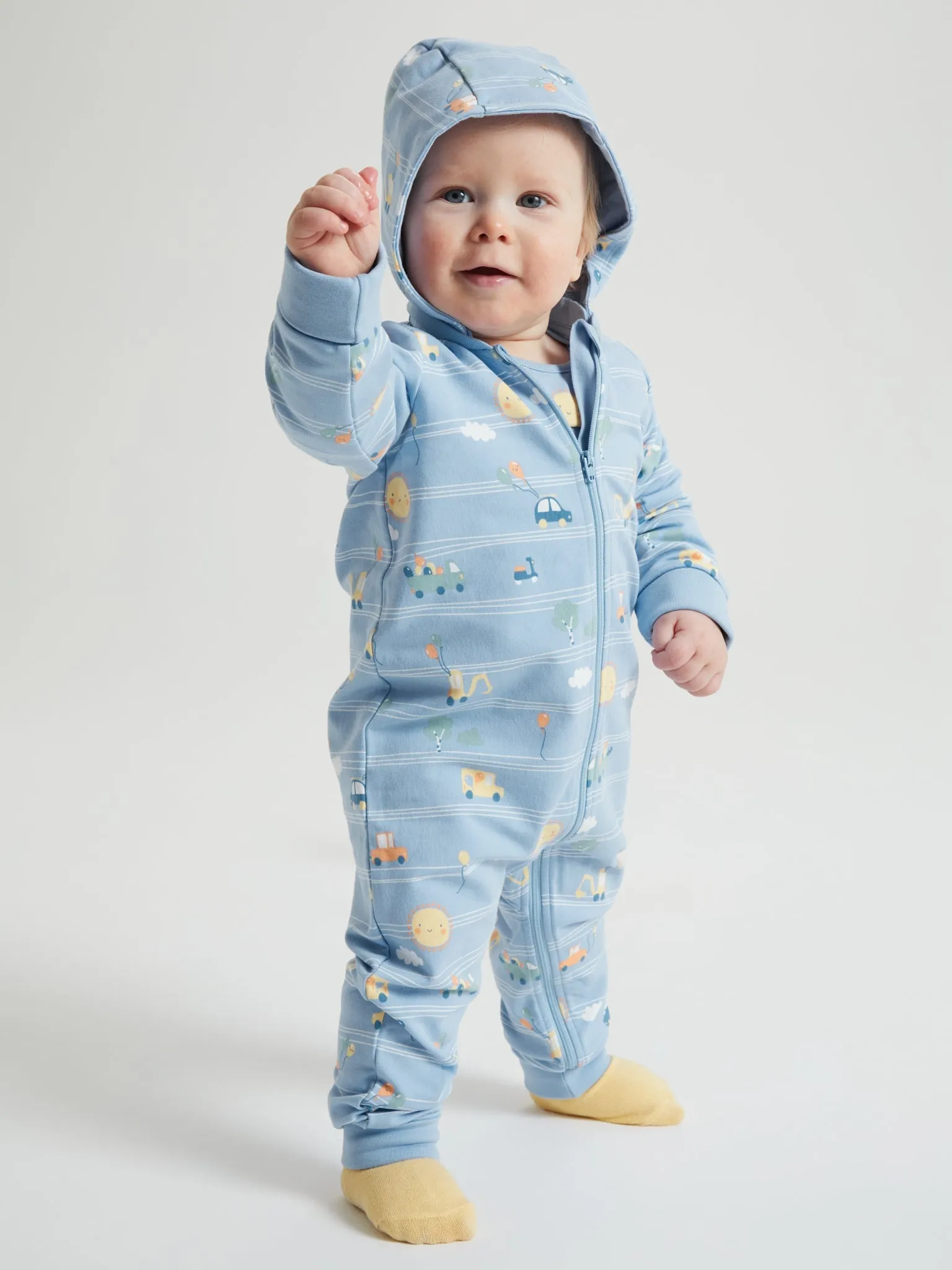 Happy Road Print  Baby All-in-one
