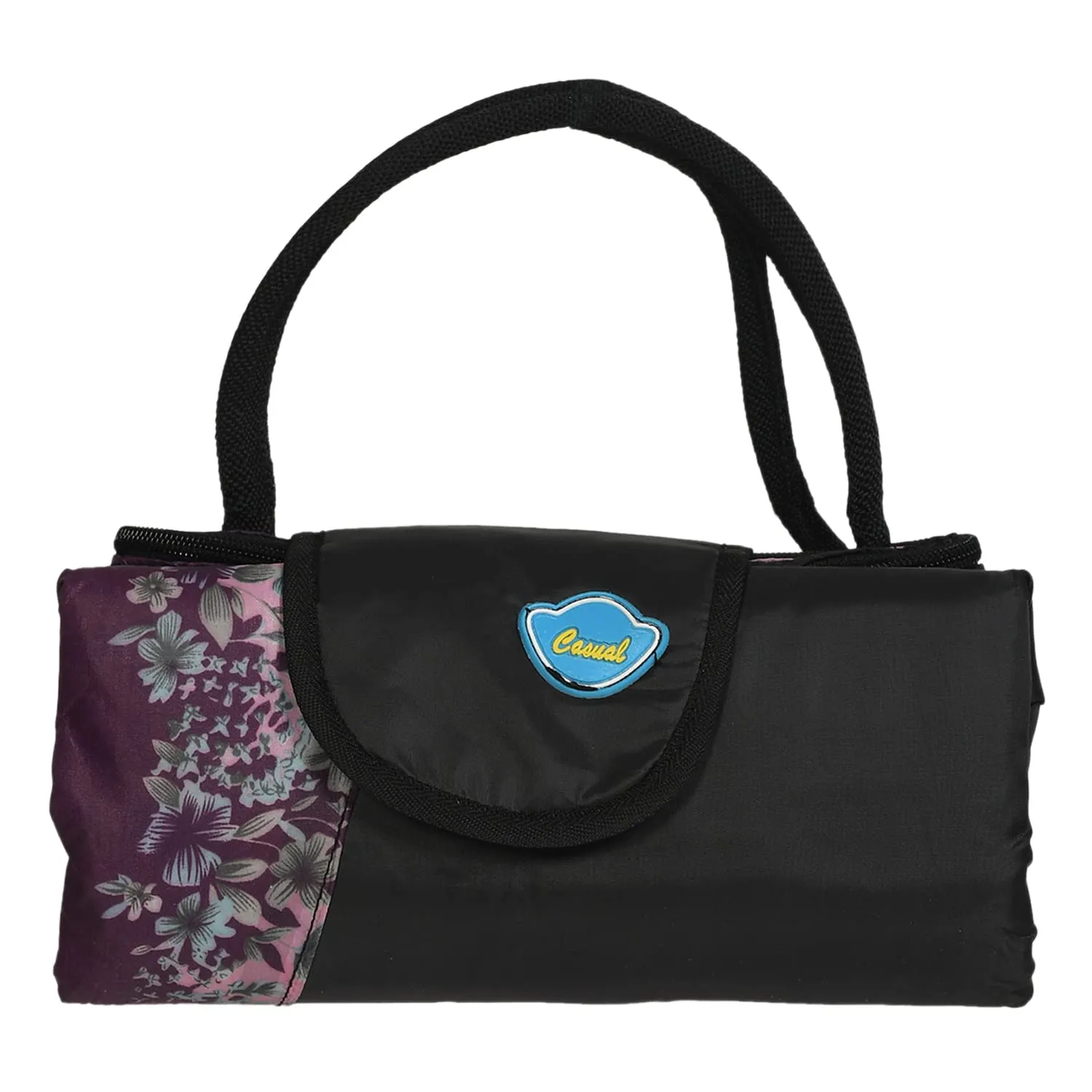 Heart Home Parachute Floral Print Shoulder Bag/Shopping Bag for Home & Travling with Handle (Pink) 54HH4194.