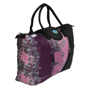 Heart Home Parachute Floral Print Shoulder Bag/Shopping Bag for Home & Travling with Handle (Pink) 54HH4194.