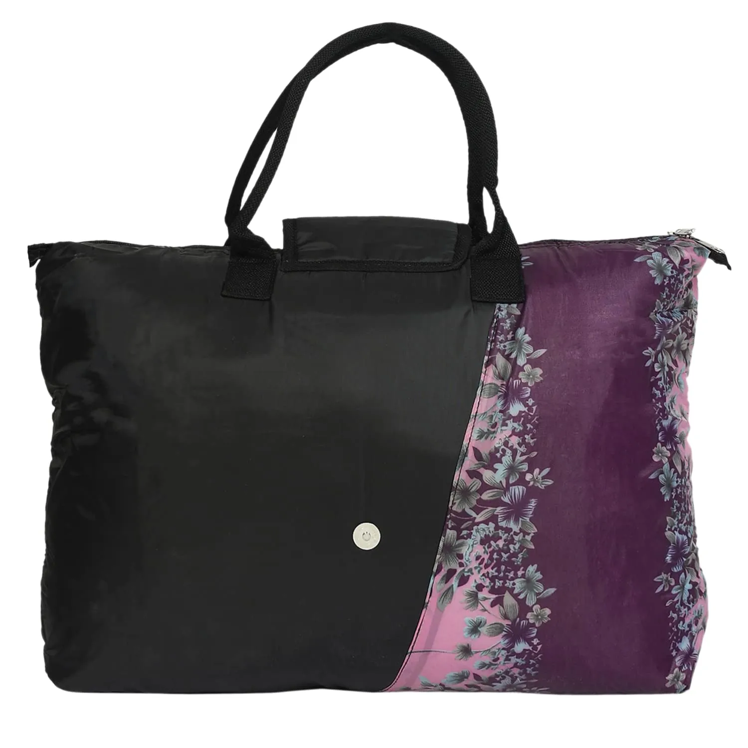 Heart Home Parachute Floral Print Shoulder Bag/Shopping Bag for Home & Travling with Handle (Pink) 54HH4194.