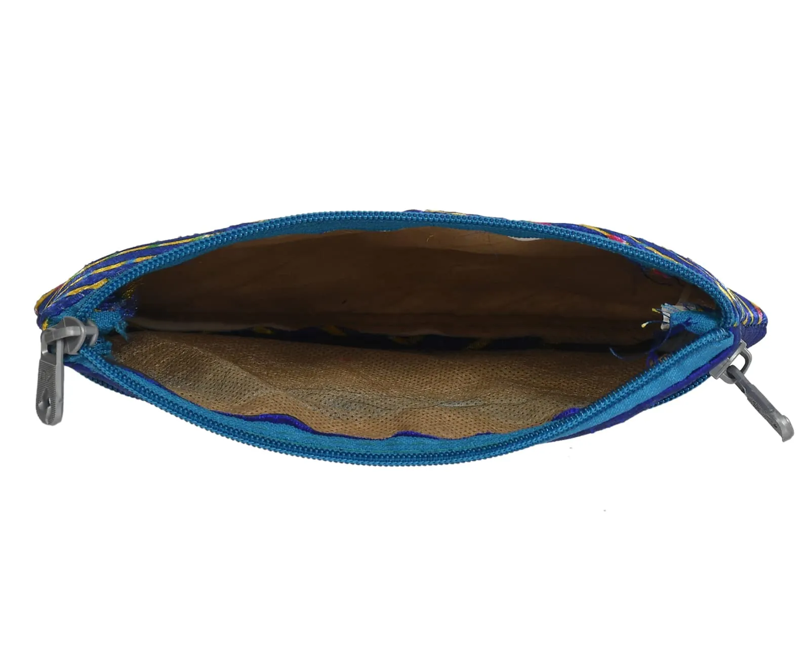 Heart Home Polyester Lining Print Purse For Woman/Girl Set Of 2 (Blue) 54HH4346.