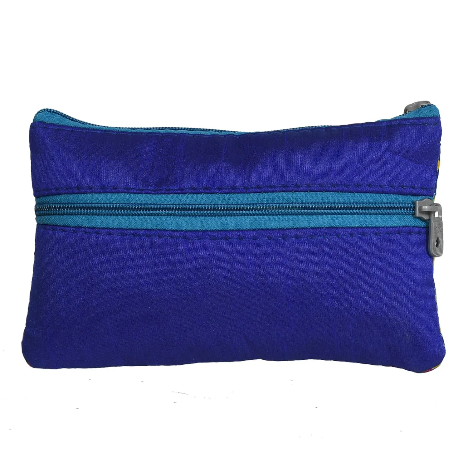 Heart Home Polyester Lining Print Purse For Woman/Girl Set Of 2 (Blue) 54HH4346.
