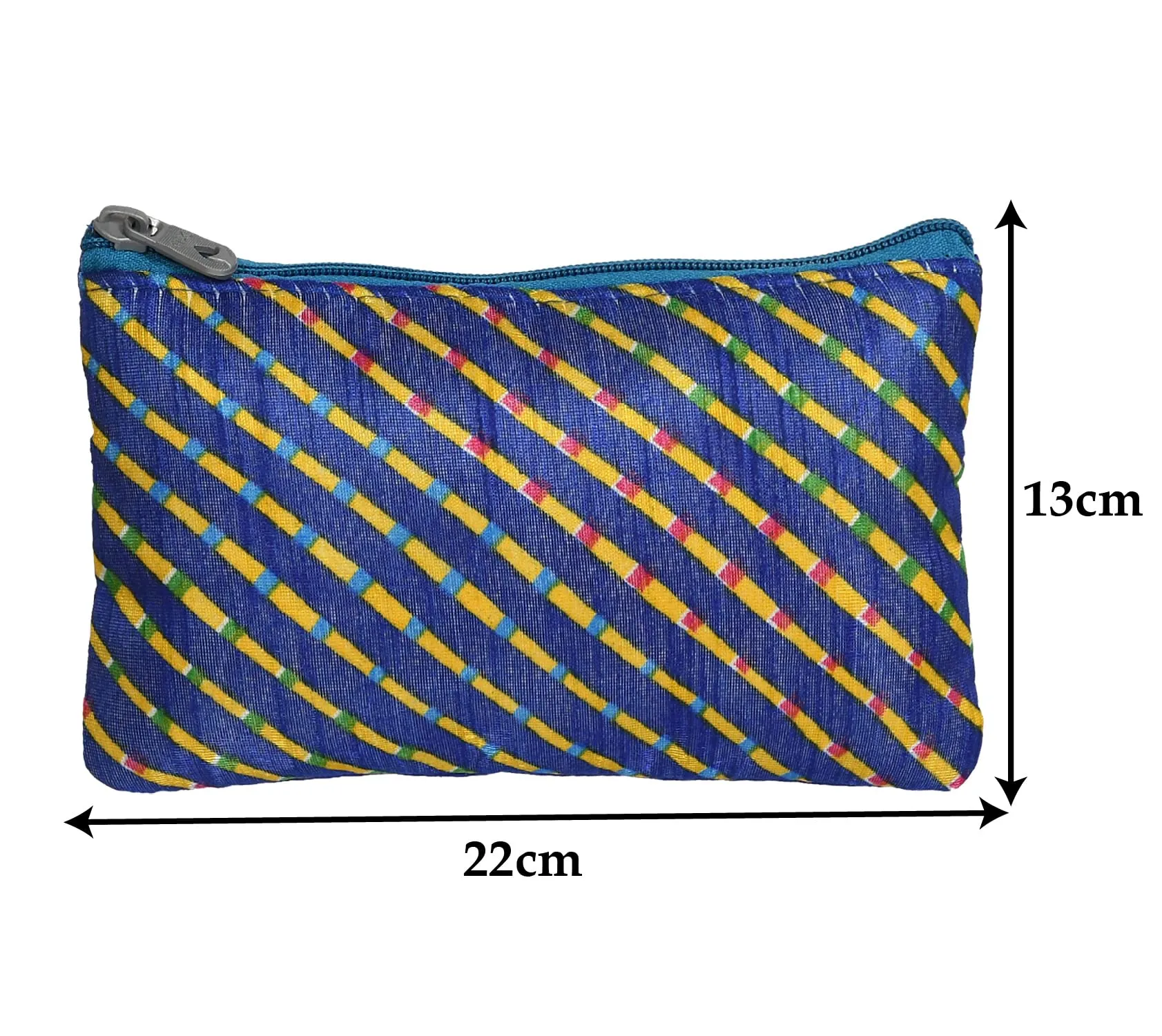 Heart Home Polyester Lining Print Purse For Woman/Girl Set Of 2 (Blue) 54HH4346.