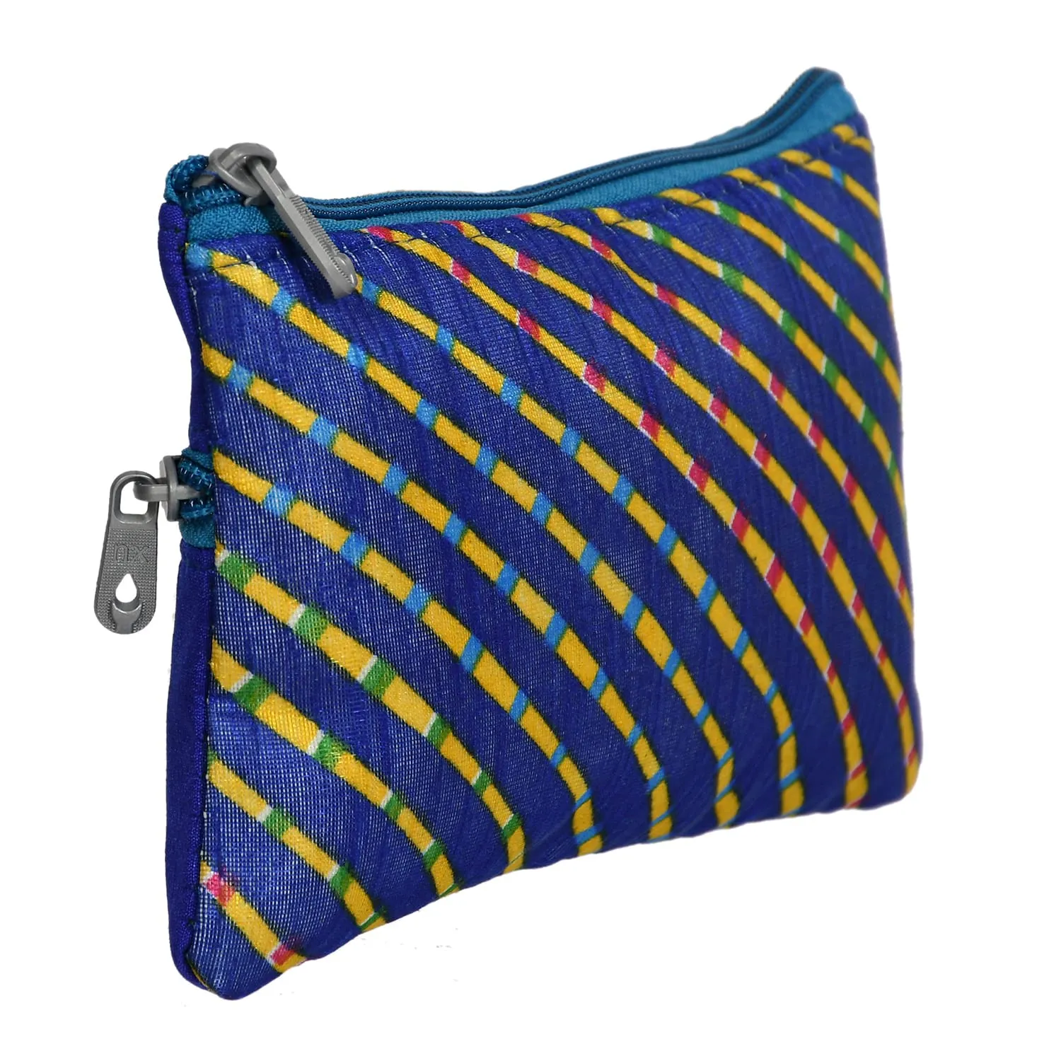 Heart Home Polyester Lining Print Purse For Woman/Girl Set Of 2 (Blue) 54HH4346.