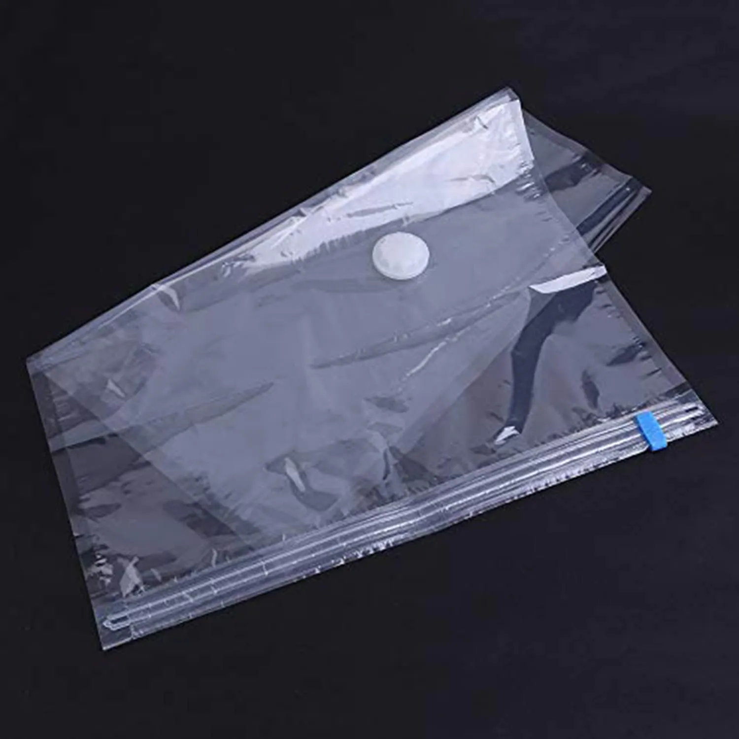 Heart Home Vacuum Storage Bags|Space Saver Bags|Travel Vacuum Storage Seal Bags for Comforters Blankets Clothes Pillows With Hand Pump,60x80 cm,Pack of 12 (Transparent)