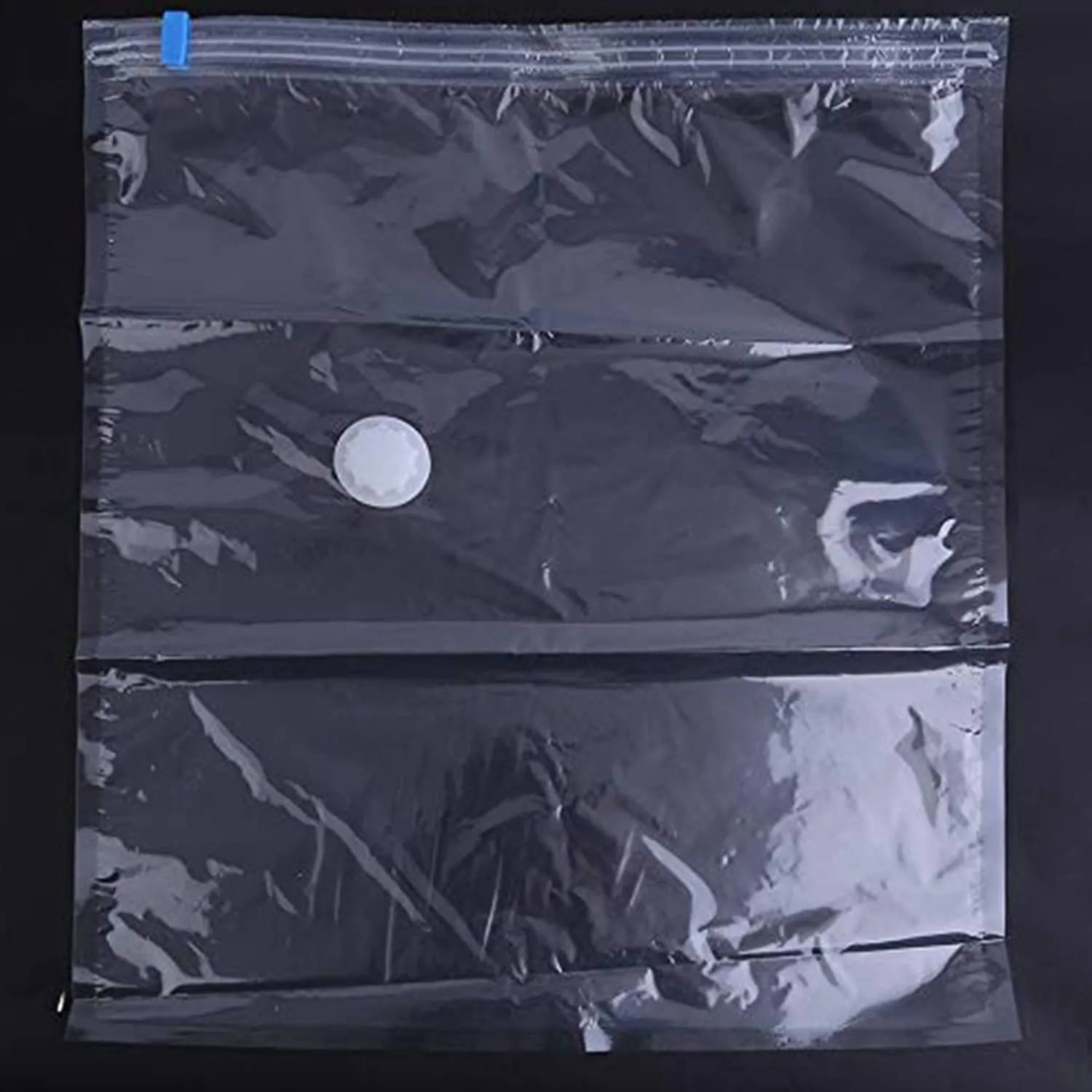 Heart Home Vacuum Storage Bags|Space Saver Bags|Travel Vacuum Storage Seal Bags for Comforters Blankets Clothes Pillows With Hand Pump,60x80 cm,Pack of 12 (Transparent)