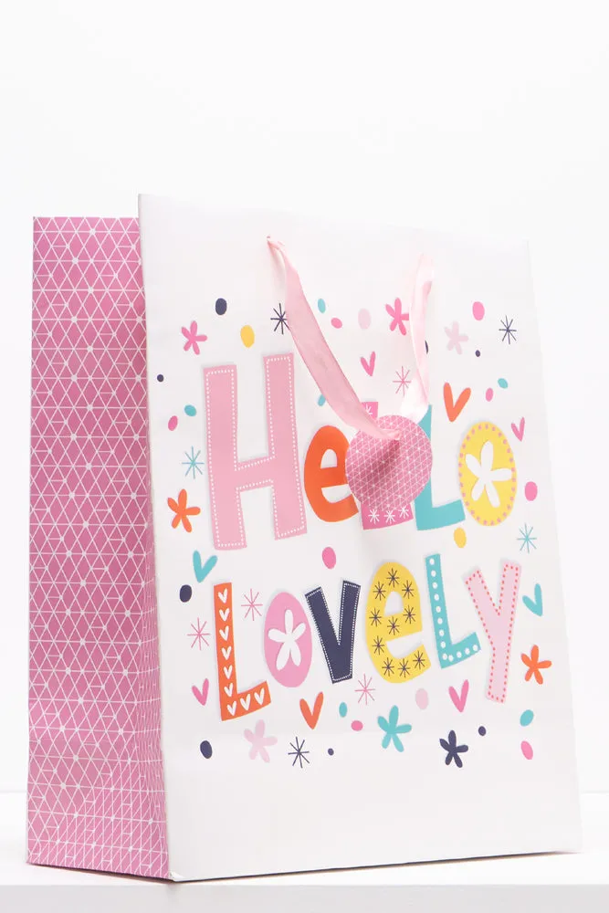 Hello Lovely Gift Bag Pink