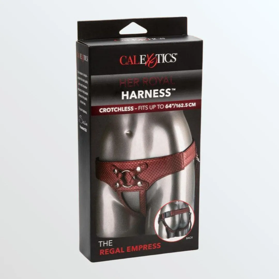 Her Royal Harness the Regal Empress Red Strap-On Harness