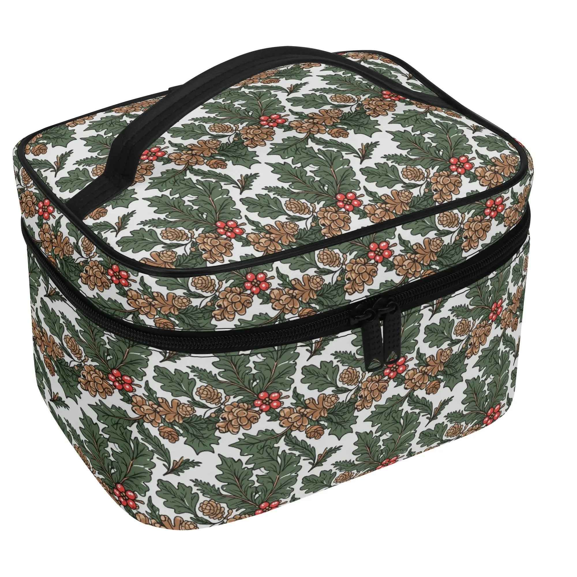 Holly Pine Leather Cosmetic Bag