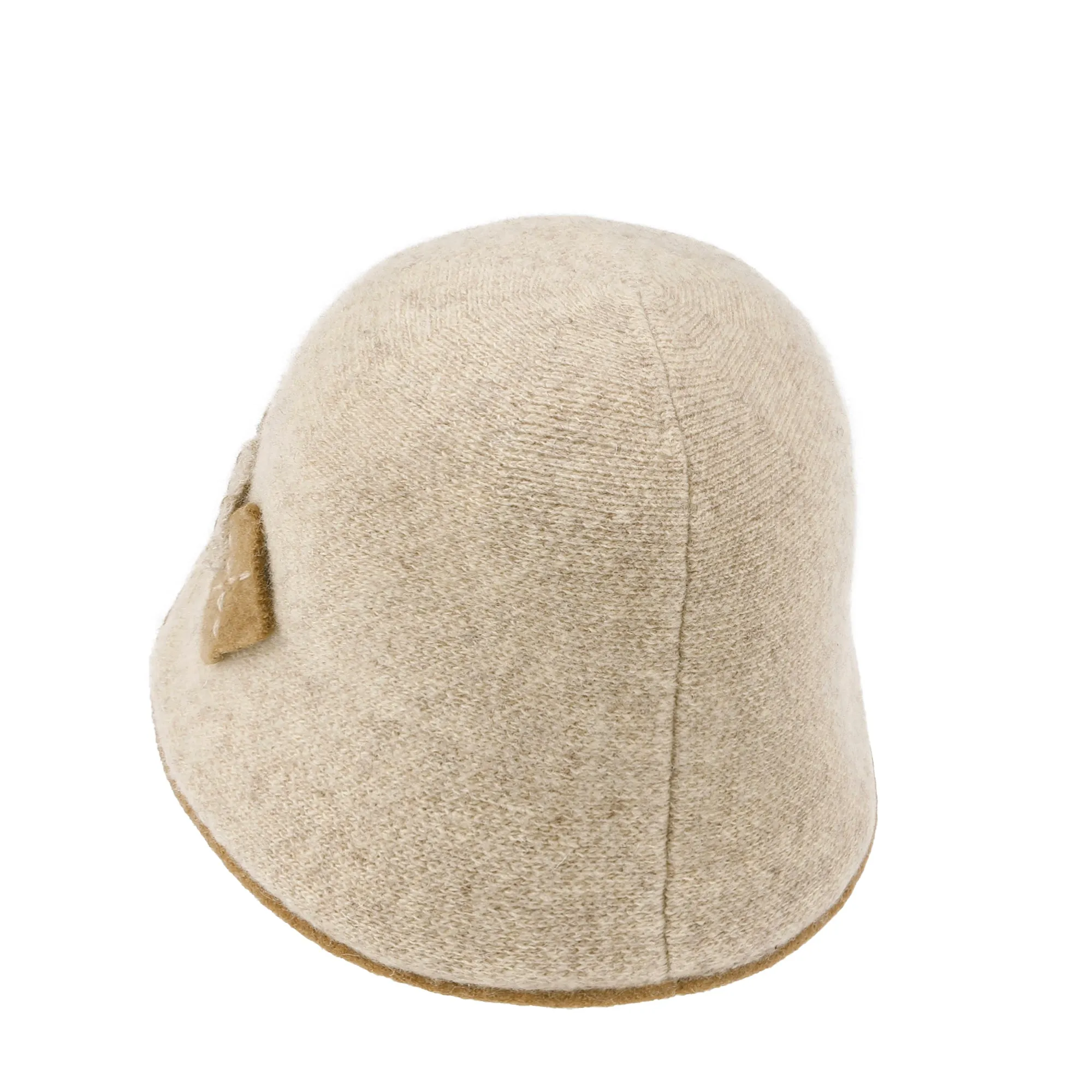 ililily Diamond Shape Knitted Wool Blended Bucket Hat Foldable Winter Bowler Hat