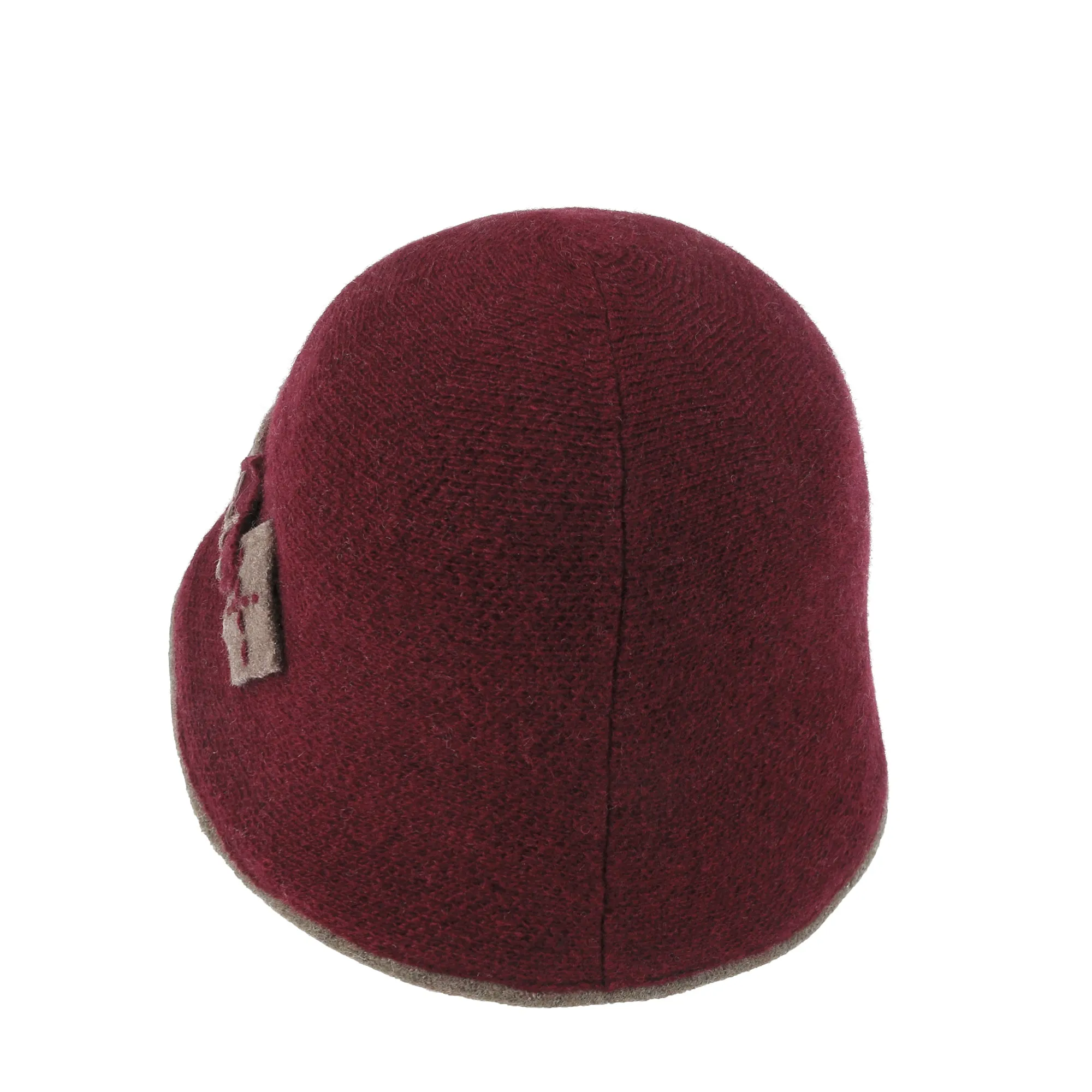ililily Diamond Shape Knitted Wool Blended Bucket Hat Foldable Winter Bowler Hat