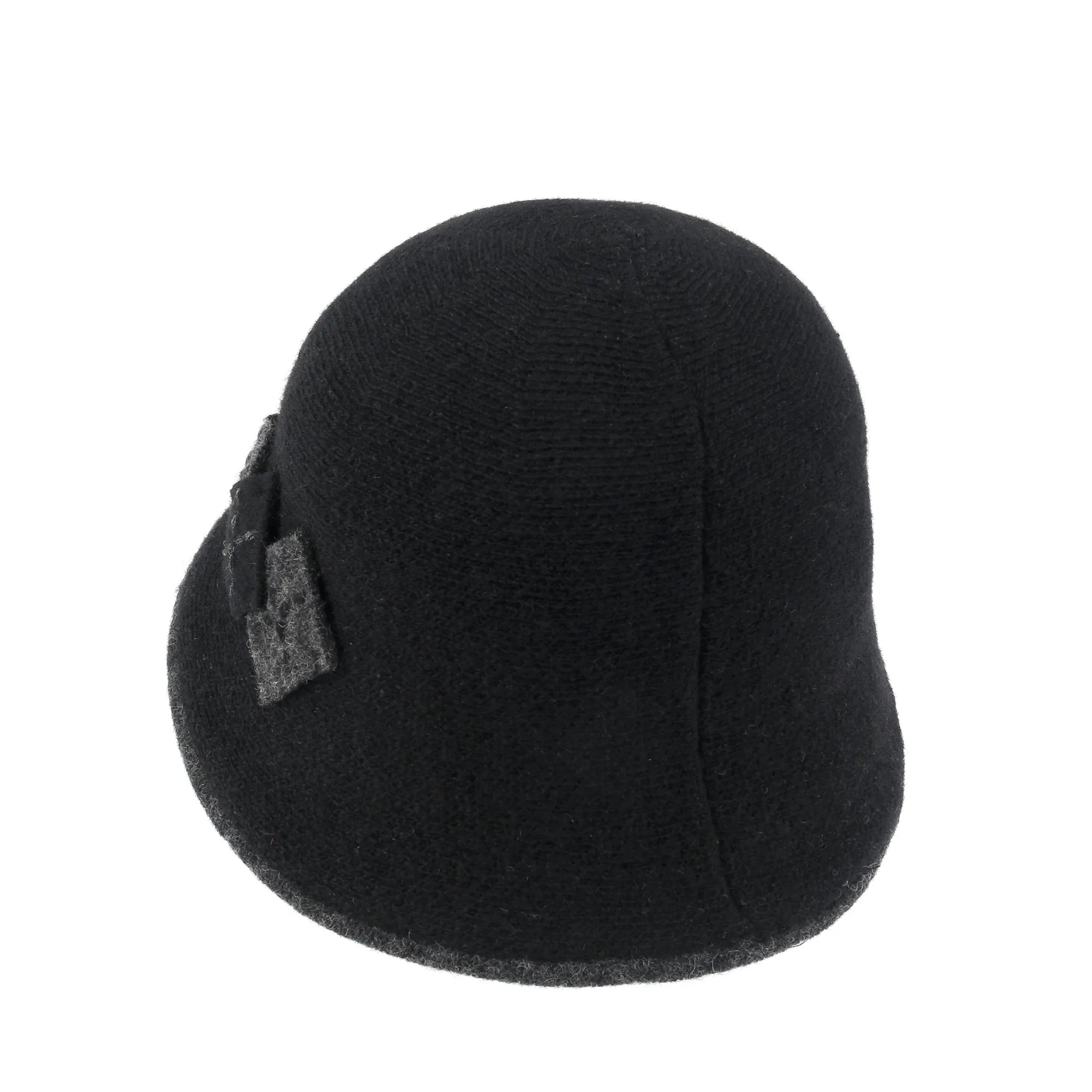 ililily Diamond Shape Knitted Wool Blended Bucket Hat Foldable Winter Bowler Hat