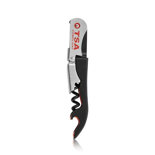 Jetsetterª: Black Double-Hinged TSA Compliant Corkscrew