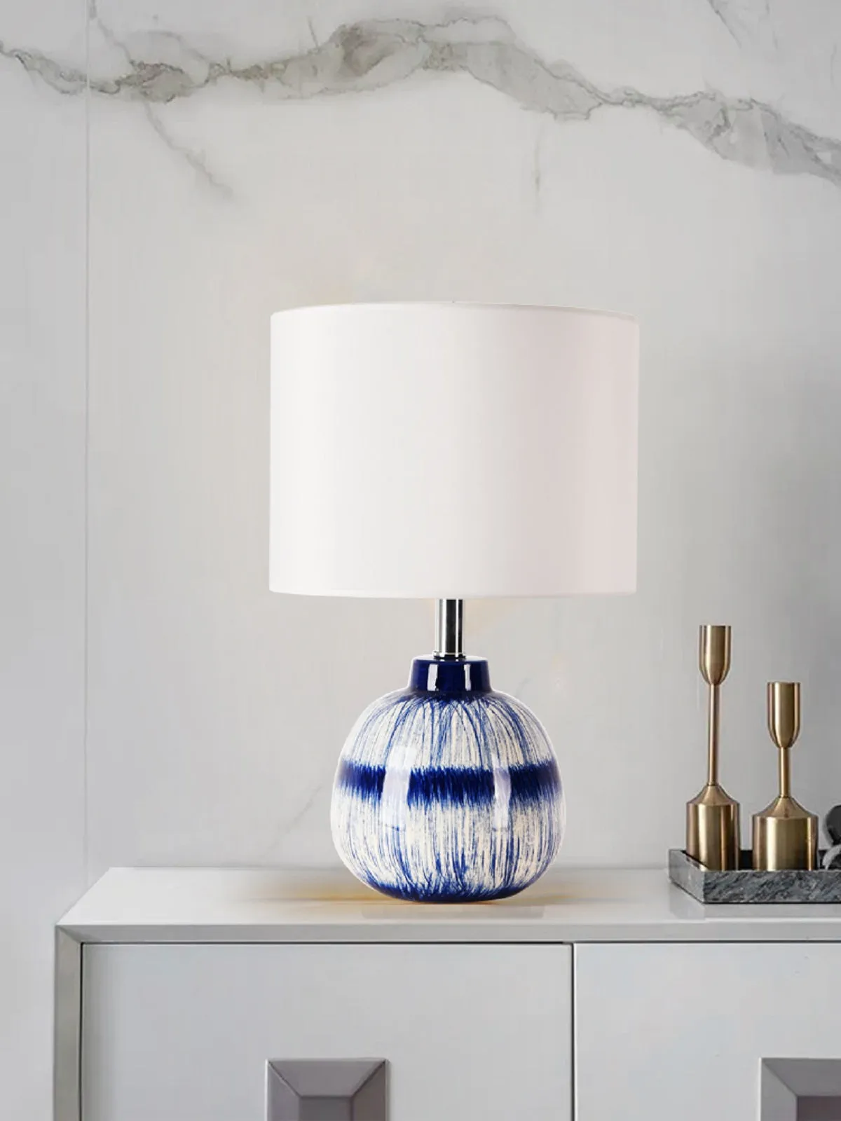 Joshua Collection  Metal & Ceramic Table Lamp Lights