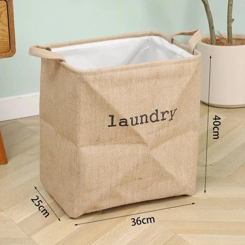 Jute Foldable Laundry Hamper