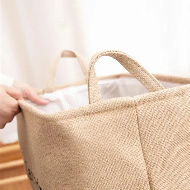 Jute Foldable Laundry Hamper
