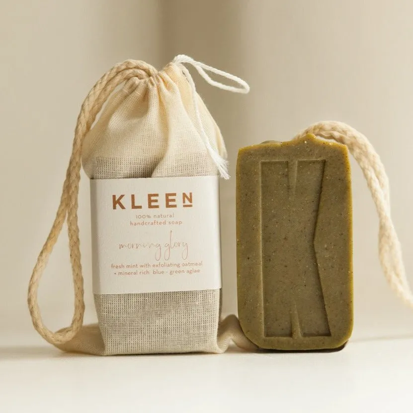 Kleen Morning Glory Natural Soap on a Rope