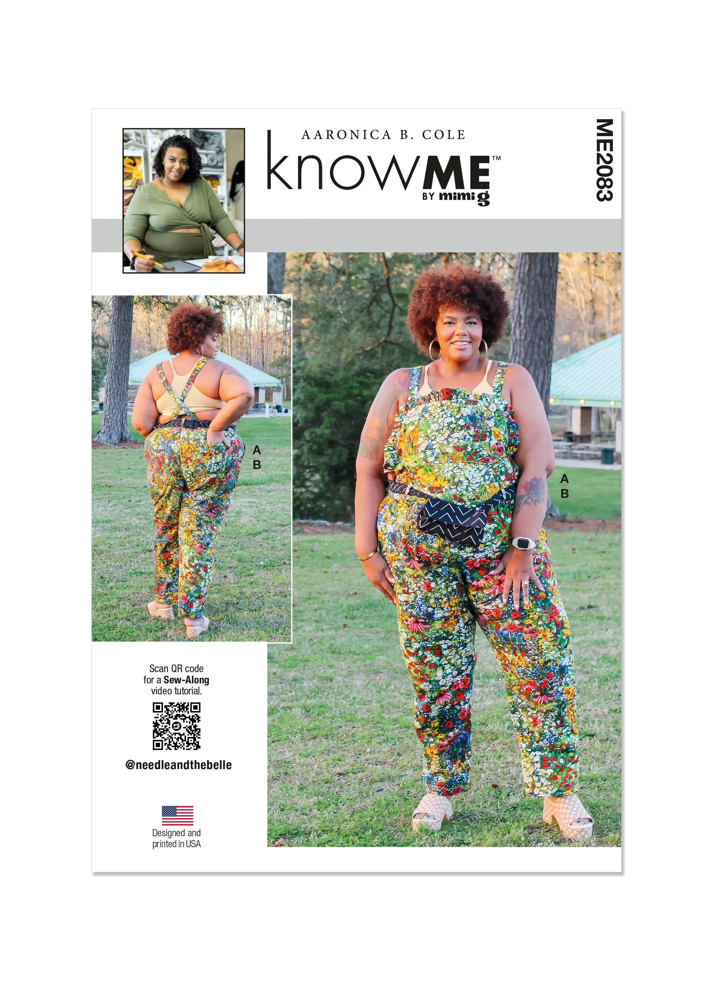 Know Me Sewing Pattern 2083 Overalls and Belt Bag by Aaronica B. Cole