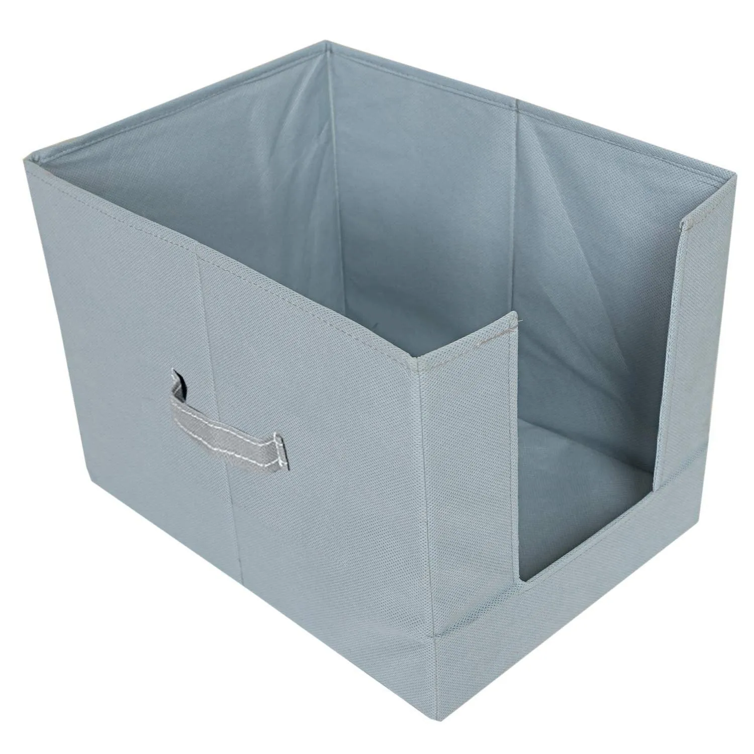 Kuber Industries Non-Woven Foldable Shirt Stacker with Carrying Handle|Cloth Wardrobe Organizer|Size 38 x 29 x 28 CM(Grey)-KUBMART2868