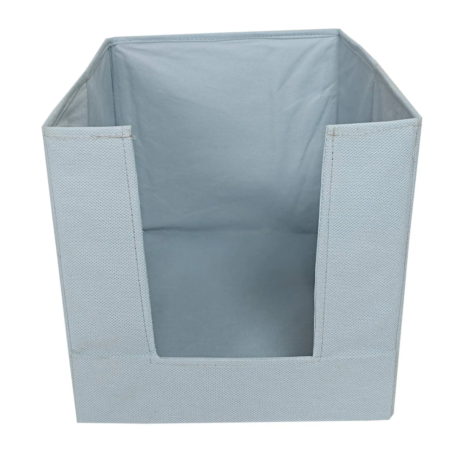 Kuber Industries Non-Woven Foldable Shirt Stacker with Carrying Handle|Cloth Wardrobe Organizer|Size 38 x 29 x 28 CM(Grey)-KUBMART2868