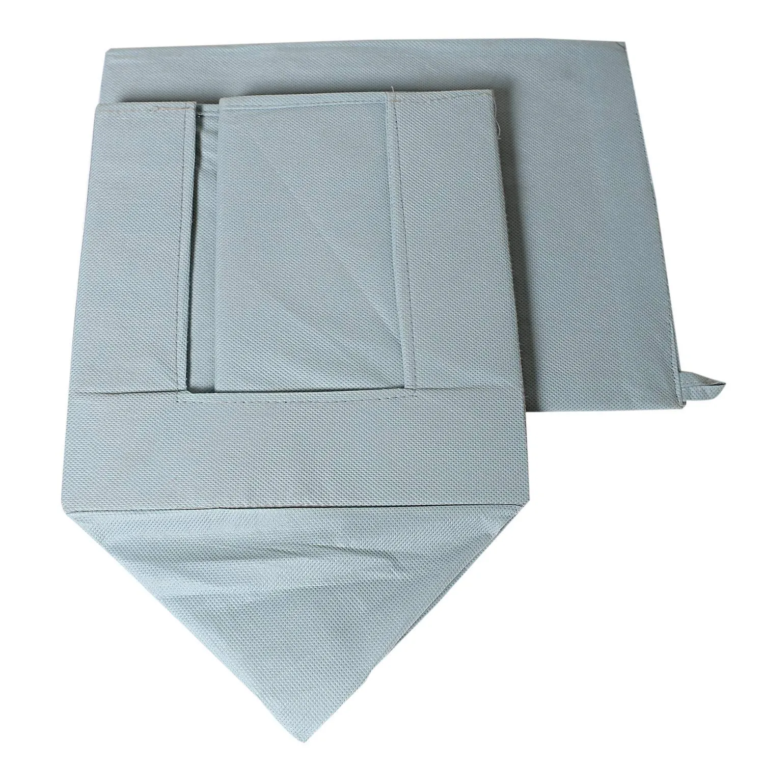 Kuber Industries Non-Woven Foldable Shirt Stacker with Carrying Handle|Cloth Wardrobe Organizer|Size 38 x 29 x 28 CM(Grey)-KUBMART2868