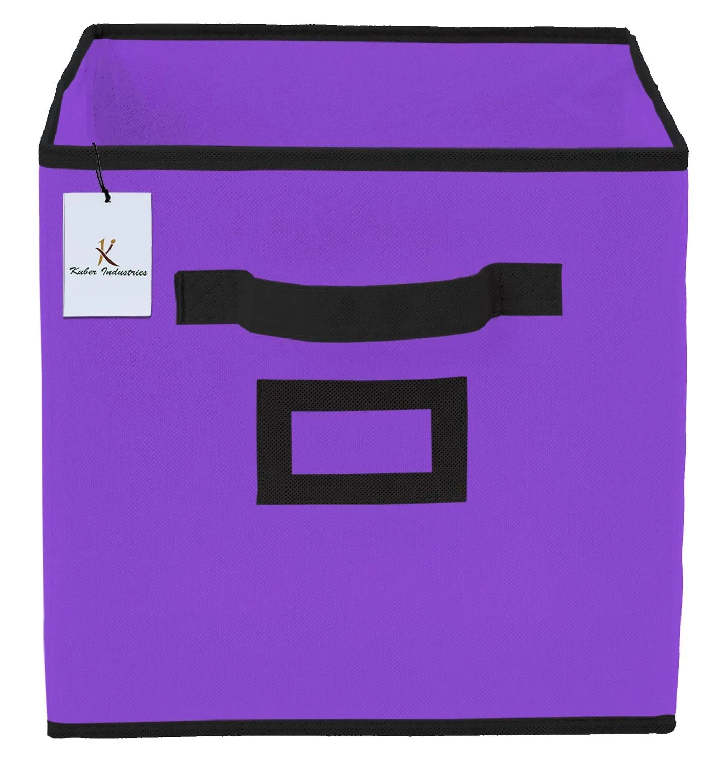Kuber Industries Non Woven Foldable Storage Organiser Cubes/Boxes CTKTC035193 (Pink, Purple, Small) - 4 Pieces