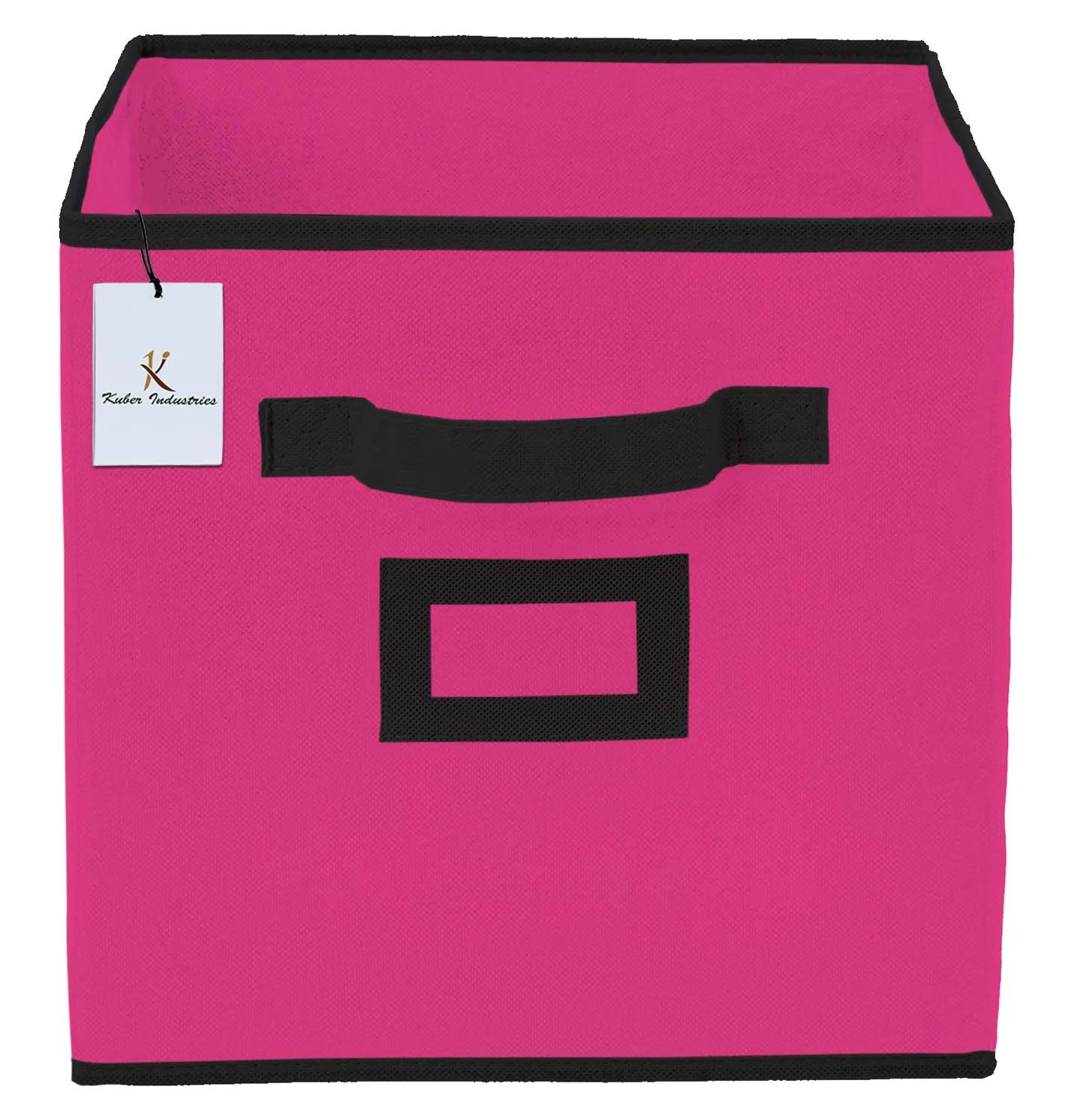 Kuber Industries Non Woven Foldable Storage Organiser Cubes/Boxes CTKTC035193 (Pink, Purple, Small) - 4 Pieces