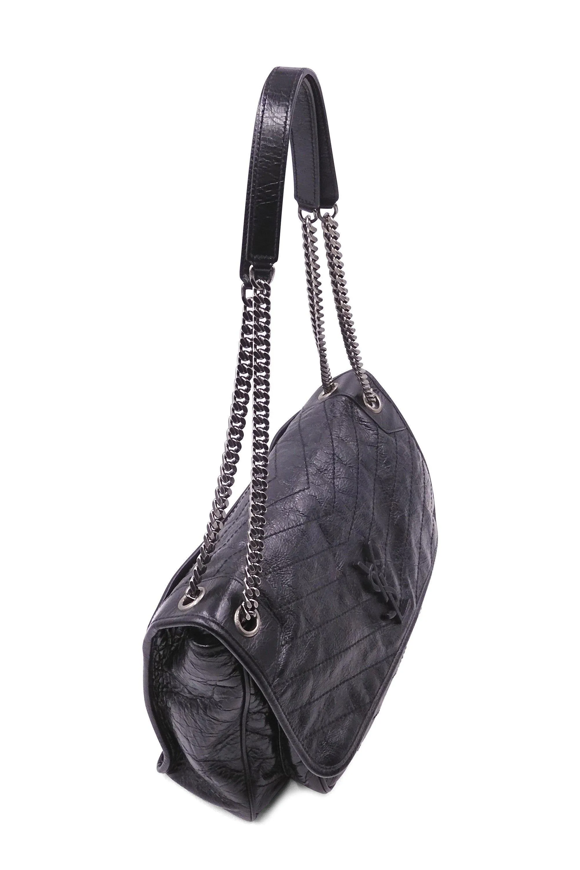 Large Niki Black With Silver Hardware Black