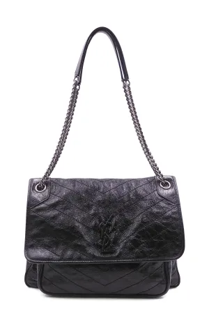 Large Niki Black With Silver Hardware Black