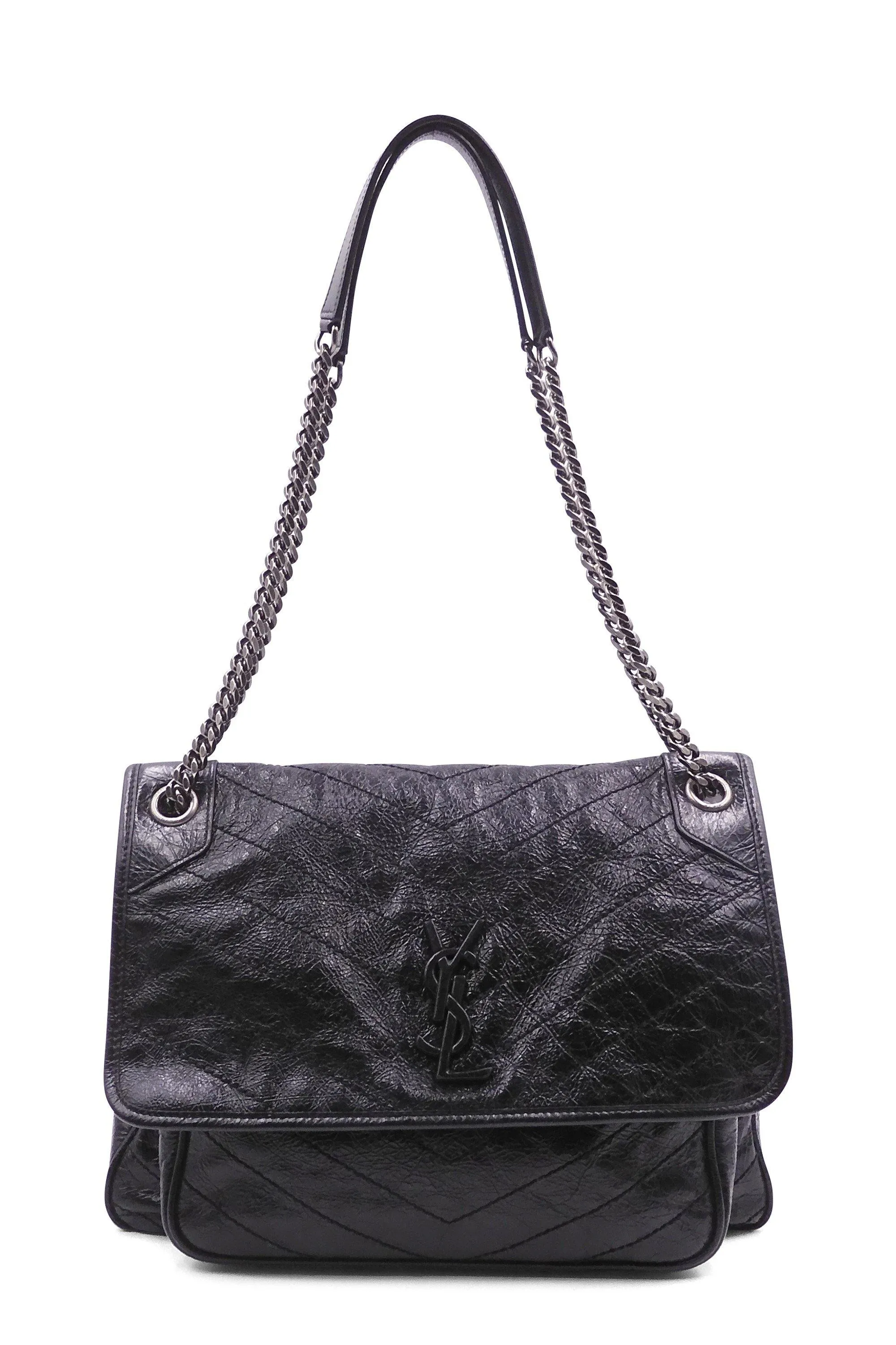 Large Niki Black With Silver Hardware Black