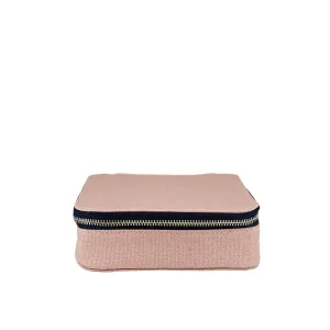 Large Pill Travel Case with Individual Daily Pill Organizer, Pink/Blush