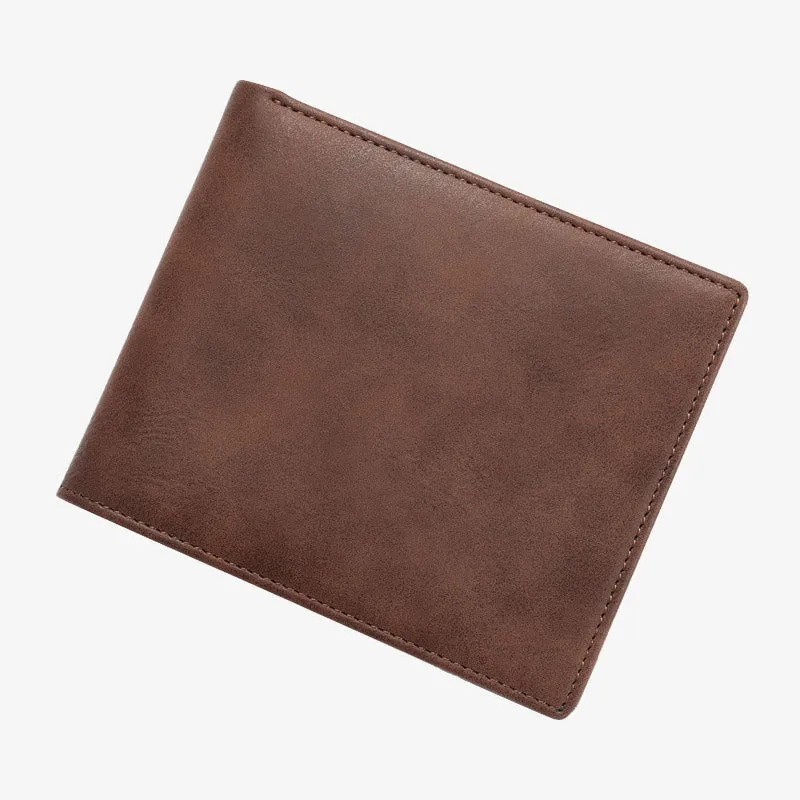 Laser Lettered Wallet For Family Gift Vintage Leather Purse