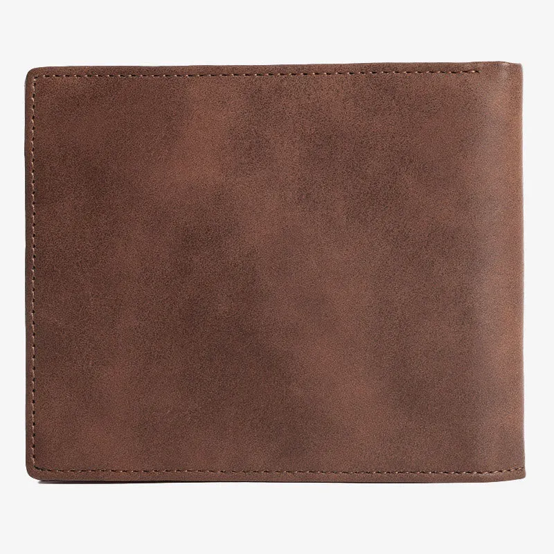 Laser Lettered Wallet For Family Gift Vintage Leather Purse